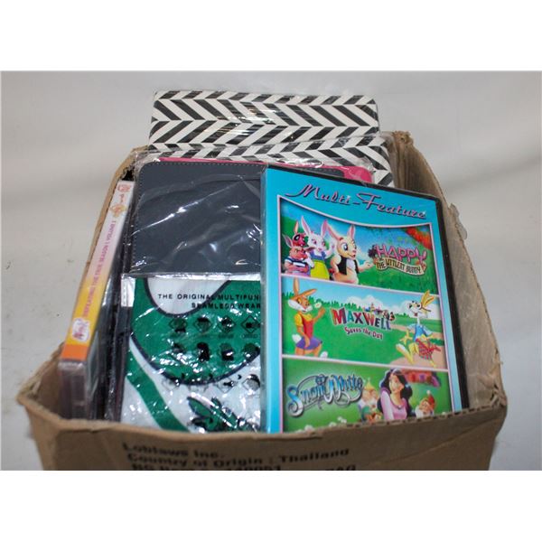 BOX WITH BRAND NEW SEALED MERCHANDISE