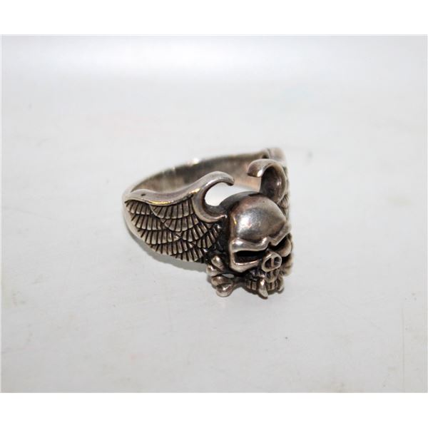 8.4G 925 STERLING SKULL/CROSS BONES MENS