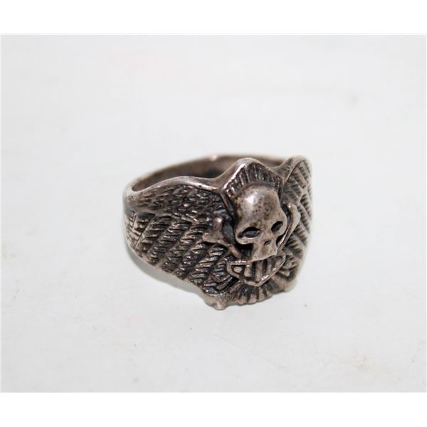11.3G 925 STERLING SKULL/SINGS THEME MENS