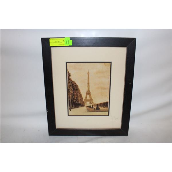 EIFFEL TOWER FRAMED PIC 15"X12.75"