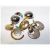 Image 1 : 5 PAIRS OF SILVER AND GOLD TONE EARRINGS