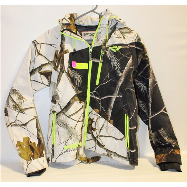 FXR WOMENS 8 HOODED CAMO COAT-ESTATE