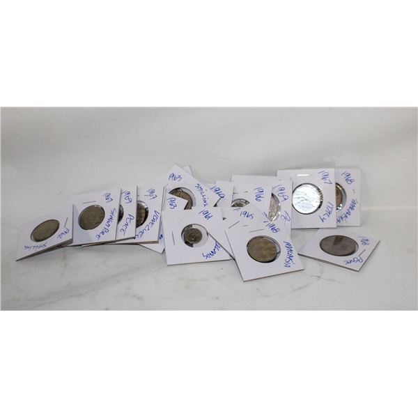 1960'S COINS IN 2X2'S