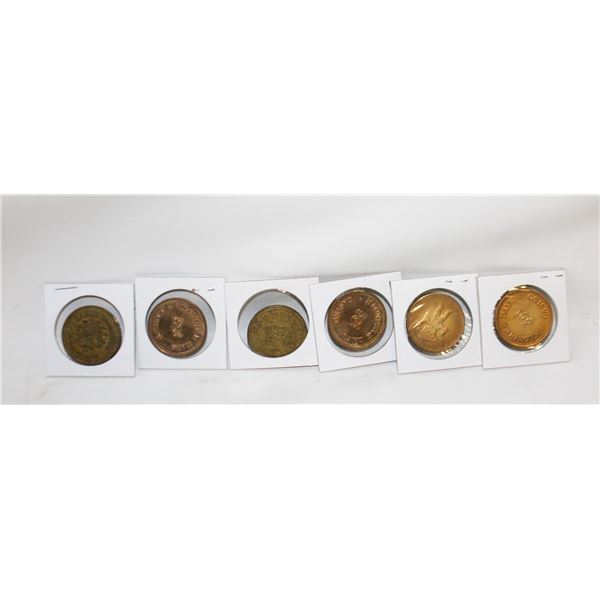 VINTAGE EDMONTON CASINO TOKENS