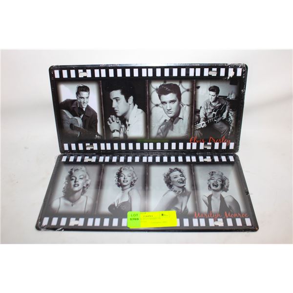 2 NEW ELVIS PLUS MARILYN MUNROE METAL