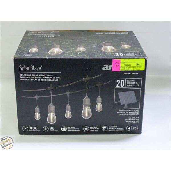 ARTIKA SOLAR BLAZE 20 LED BULB SOLAR STRING LIGHTS
