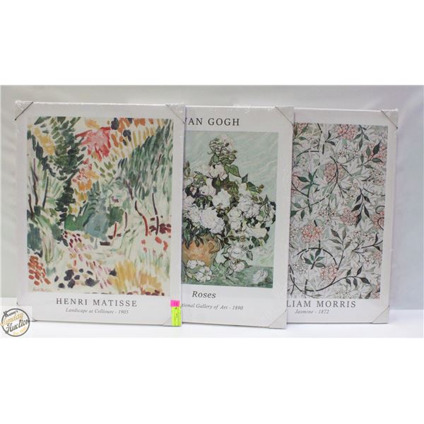 BRAND NEW INDUSLYFE LARGE FRAMED CANVAS 3 SET