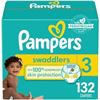 Image 1 : PAMPERS SWADDLERS 132 DIAPERS SIZE 3