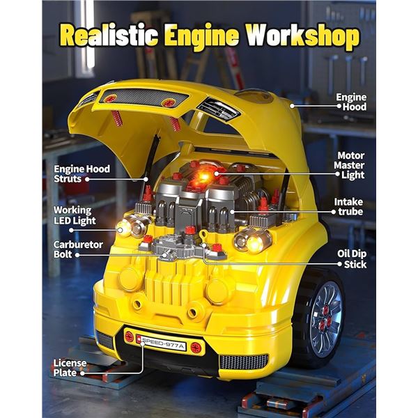 NEW DEEJOY MOTOR MASTERS KIDS ENGINE WORKSHOP