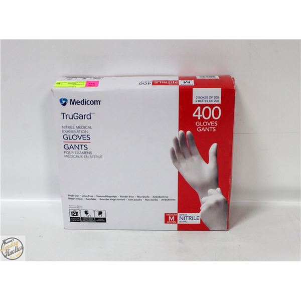 398 GLOVES MEDICOM TRUGARD MEDIUM WHITE