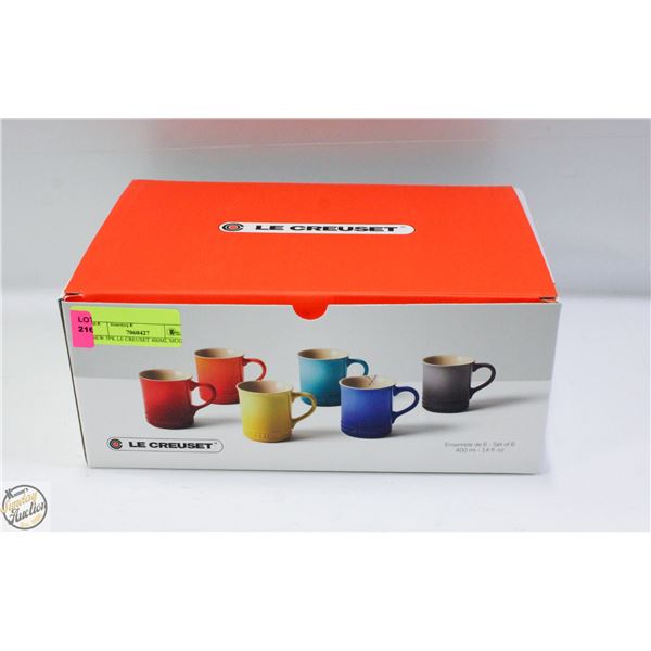 NEW 5PK LE CREUSET 400ML MUGS