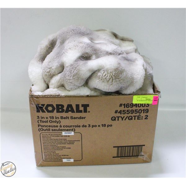 H + H HAUX FUR THROW BLANKET