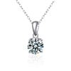 Image 5 : 2 CT GRA CERTIFIED ROUND BRILLIANT 925S NECKLACE