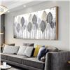 Image 1 : BRAND NEW FRAMED WALL ART BLACK & WHITE LEAVES