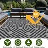 Image 1 : BRAND NEW SPOROLWE OUTDOOR RUG 9X12 BLACK & WHITE