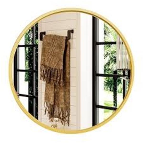 BRAND NEW GROWSUN GOLDTONE ROUND MIRROR 28"