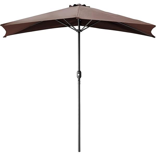 BRAND NEW SONGBATE 9FT STEEL HALF PATIO UMBRELLA