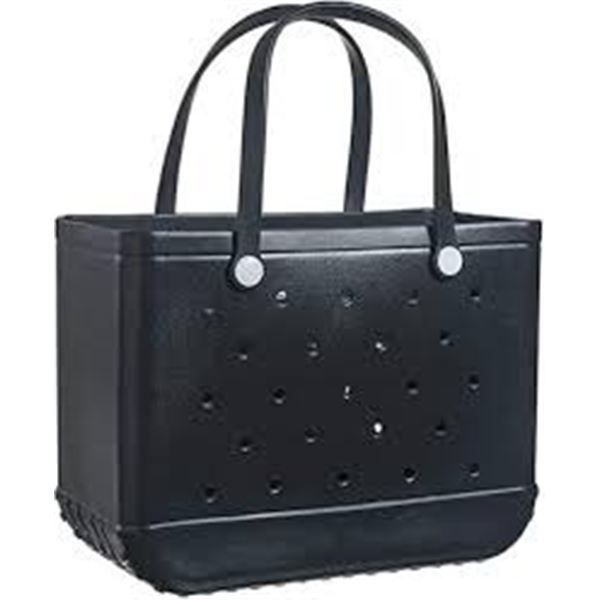 NEW EVA BEACH BAG RUBBER BEACH TOTE BAG BLACK