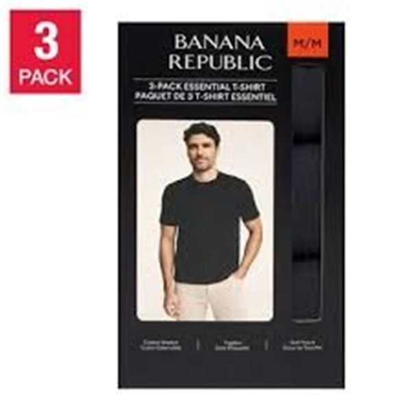 NEW BANANA REPUBLIC 3PK ESSENTIAL T-SHIRT MEDIUM