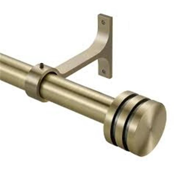 NEW SINGLE CURTAIN RODS 28-48" MODERN DECOR GOLD