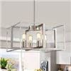 Image 1 : BRAND NEW XINGQI BRUSHED NICKEL CHANDELIER 4-LIGHT