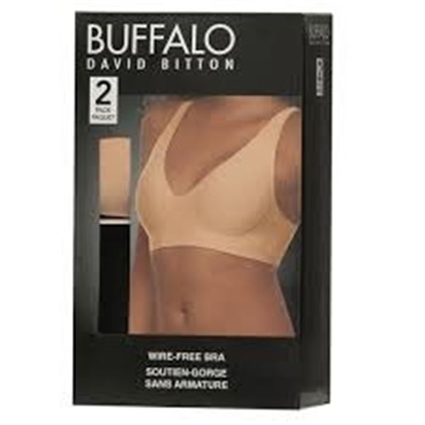 NEW BUFFALO DAVID BITTON 2PK SMALL WIRE-FREE BRA