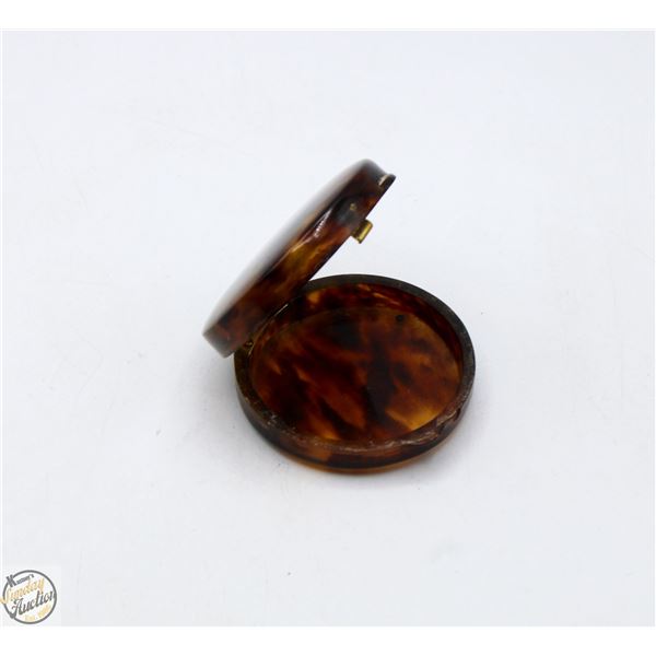 ANTIQUE TORTOISHELL PILL BOX