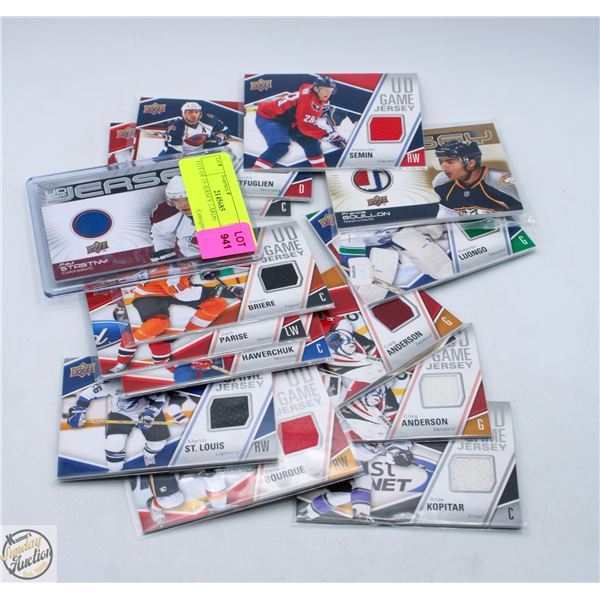 LOT OF 15 JERSEY CARDS