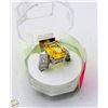 Image 1 : SILVER RING WITH YELLOW STONE