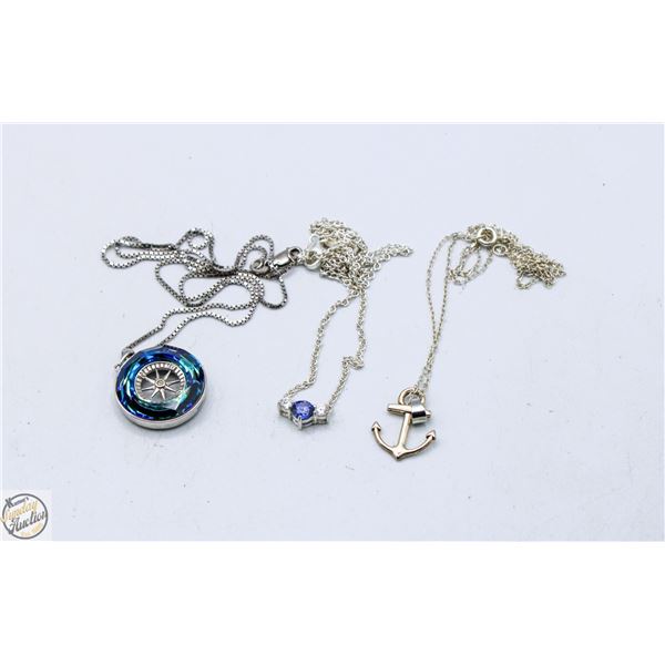 13.5 GRAMS 925 SILVER NECKLACES TOGETHER-ESTATE