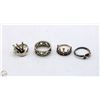 Image 1 : 17.2 GRAMS 925 SILVER RINGS TOGETHER-ESTATE