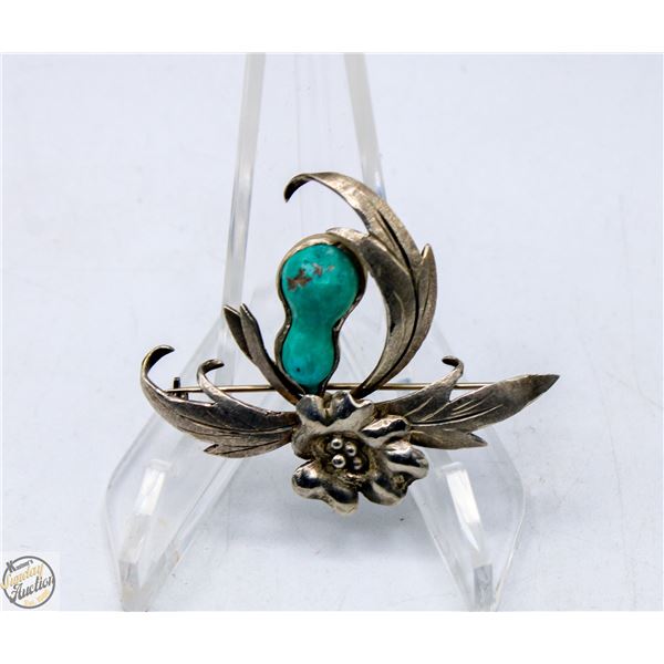 8.9 GRAMS STERLING SILVER TORQUISE VINTAGE