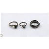 Image 1 : 12.0 GRAMS 925 SILVER RINGS TOGETHER-ESTATE