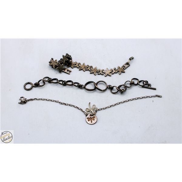 45.6 GRAMS 925 SILVER BRACELETS TOGETHER-ESTATE