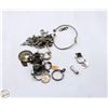 Image 1 : 91.0 GRAMS 925 SILVER SCRAP JEWELRY-ESTATE