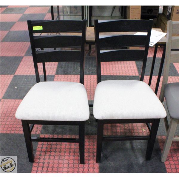 ROUND BACK BLACK FRAME CHAIRS