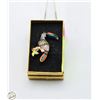 Image 1 : NEW TUCAN BROOCH WITH RHINESTONE AND
