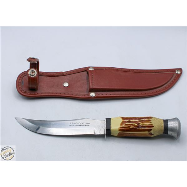 TRAMONTINA FIXED BLADE HUNTING KNIFE W/ SHEATH