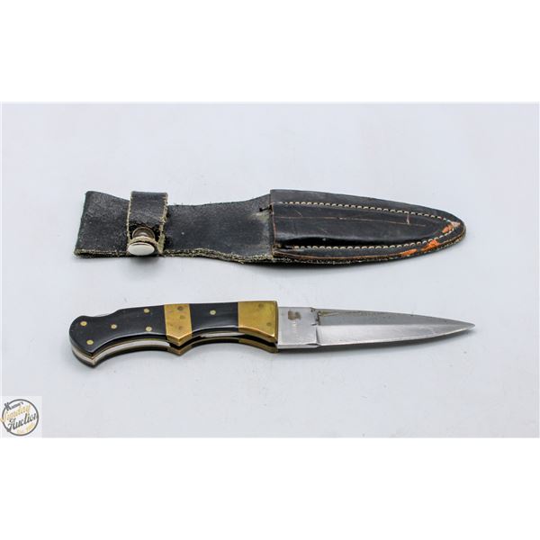CONVERTIBLE SPEAR POINT / PUSH BLADE KNIFE W/