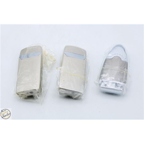 LOT OF 3 NEW NOVELTY BUTANE LIGHTERS
