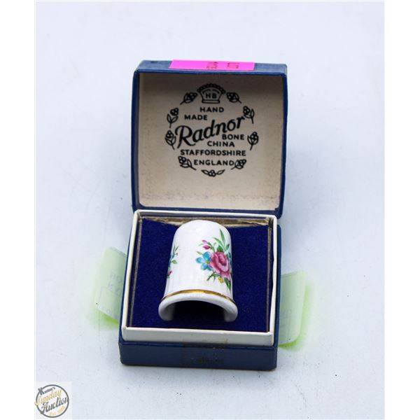 RADNOR STAFFORDSHIRE ENGLAND BONE CHINA THIMBLE