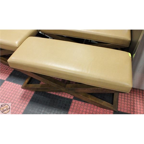 CROSS FRAMED SOFT CUSHIONED BENCH 48" X 18" X 20"