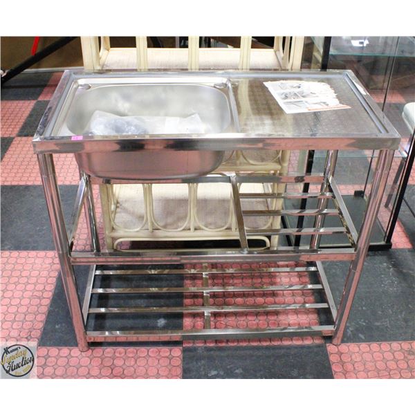 STAINLESS STEEL UTILITY SINK 31.5" X 17.5" X 35.5"