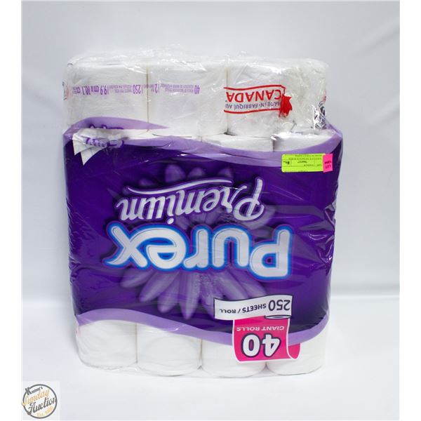 39 ROLLS X 250 SHEETS PUREX PREMIUM TOILET PAPER