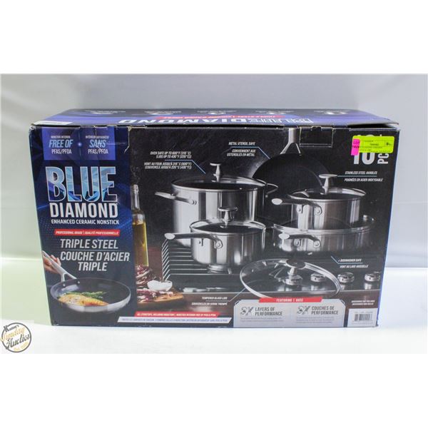 BLUE DIAMOND CERAMIC NONSTICK 10PC