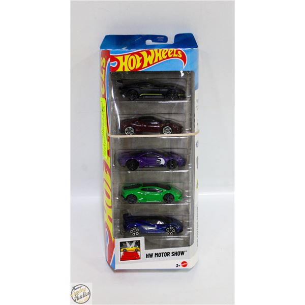 SEALED HOTWHEELS HW MOTOR SHOW 5 PACK