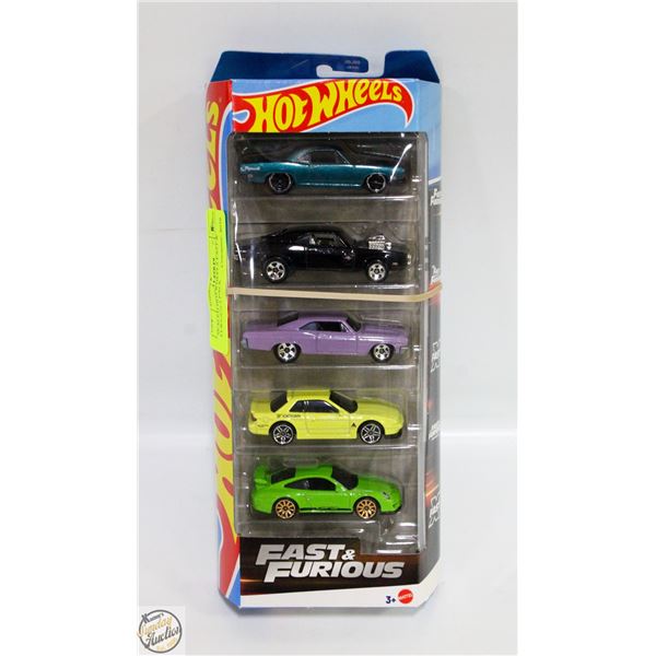 SEALED HOTWHEELS FAST & FURIOUS 5 PACK