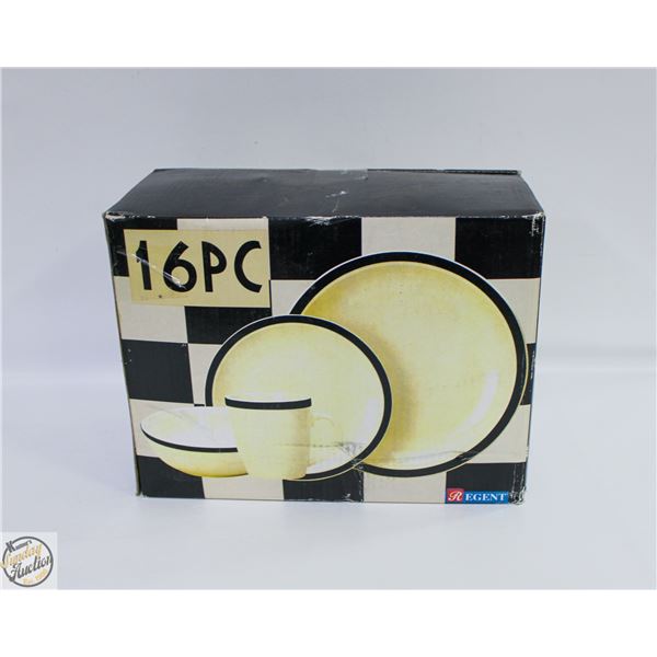 16 PIECE 4 PLACE SETTINGS DISHES, BOWLS, MUGS