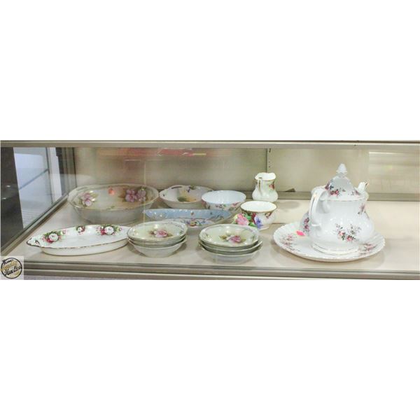 BOX OF ASSORTED ANTIQUE CHINA