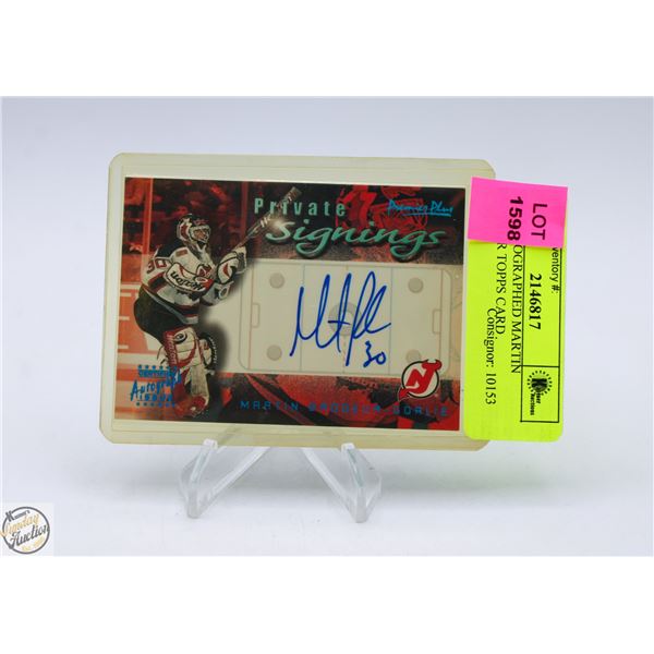 2001 AUTOGRAPHED MARTIN BRODEUR TOPPS CARD